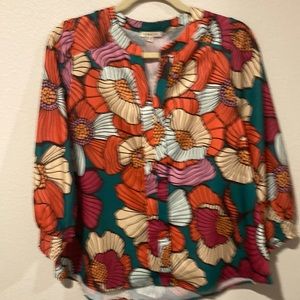 Colorful floral blouse